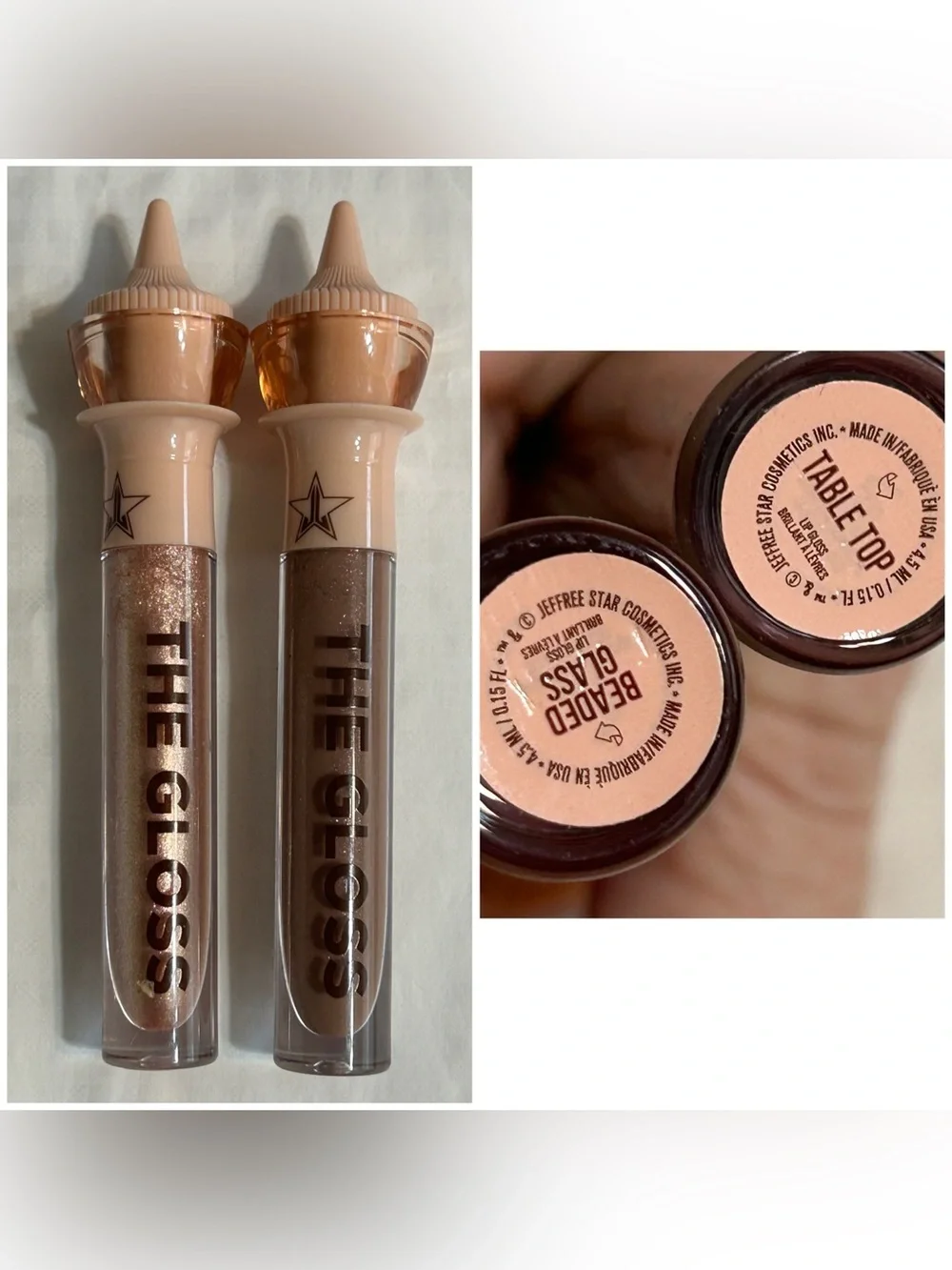 Jeffree Star  Lip Gloss Bundle  in Warm Nude/Gold
